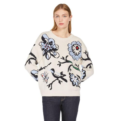 Weekend Max Mara Dolmen Floral Jacquard Sweatshirt